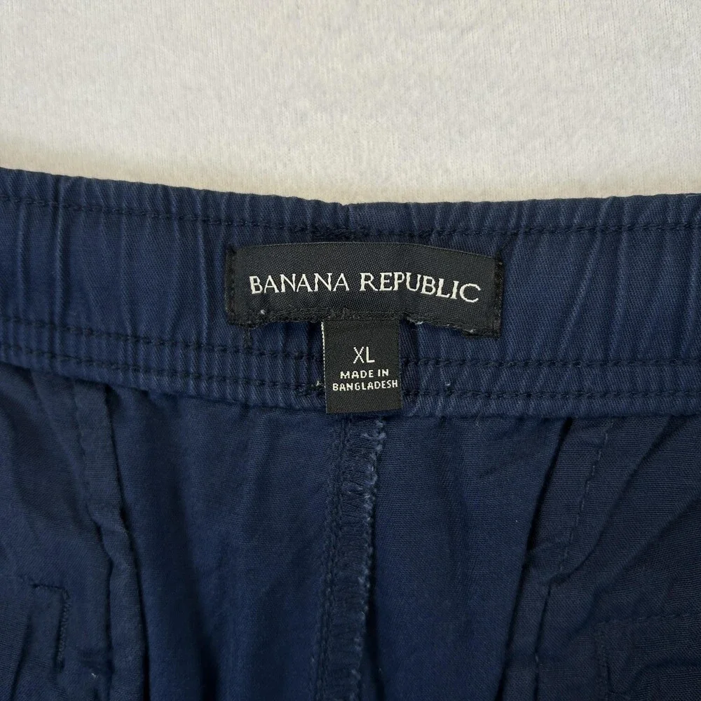 Banana Republic Chino Shorts Mens XL Blue Stretch Drawstring 7